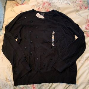NWT Ann Taylor Beaded Sweater